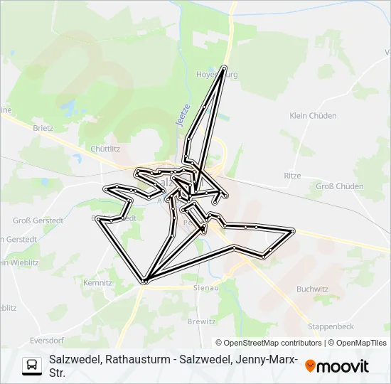 1 Bus Line Map