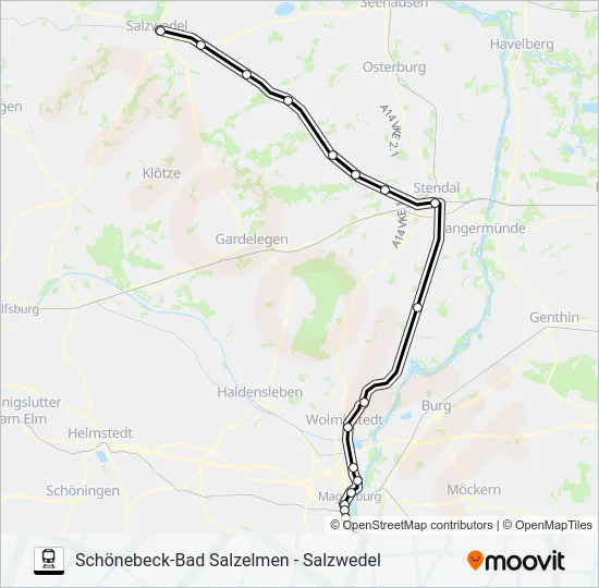 RE20 Train Line Map