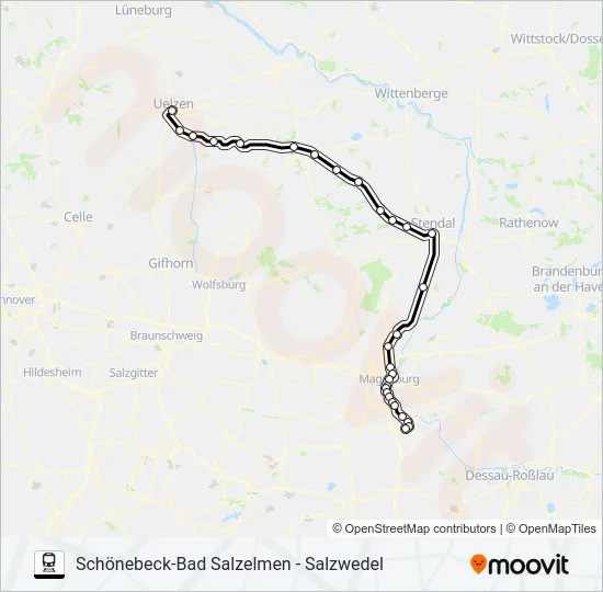 RE20 Train Line Map