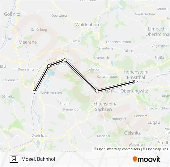 Автобус RB30: карта маршрута