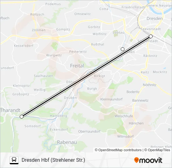 Автобус RB30: карта маршрута