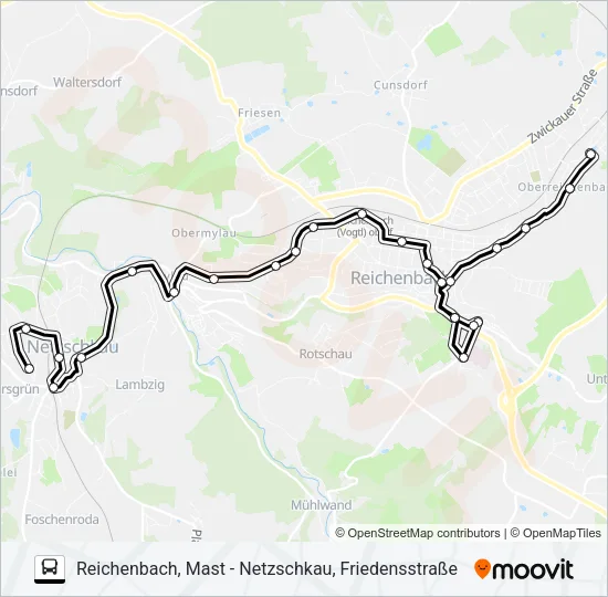 85 Bus Line Map