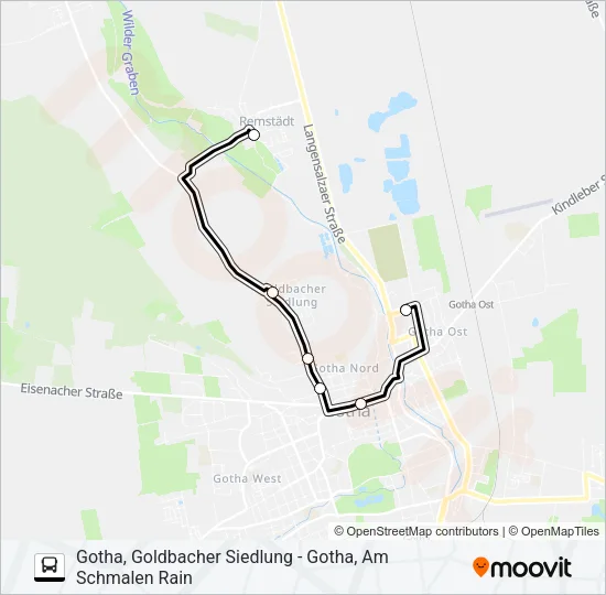 Автобус B: карта маршрута