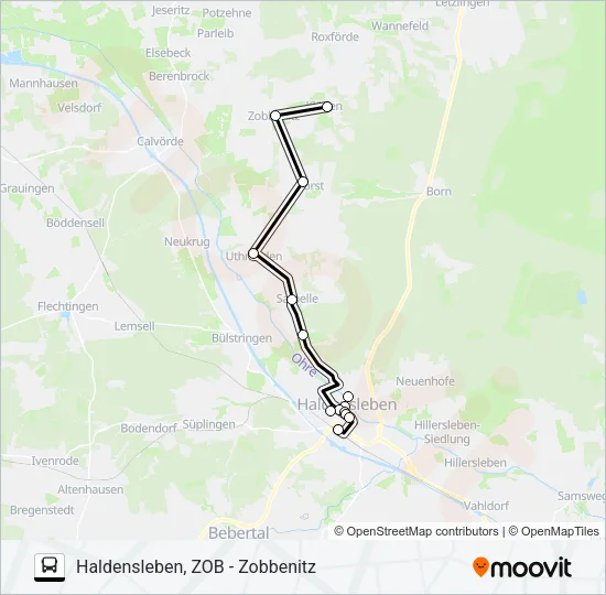 621 Bus Line Map