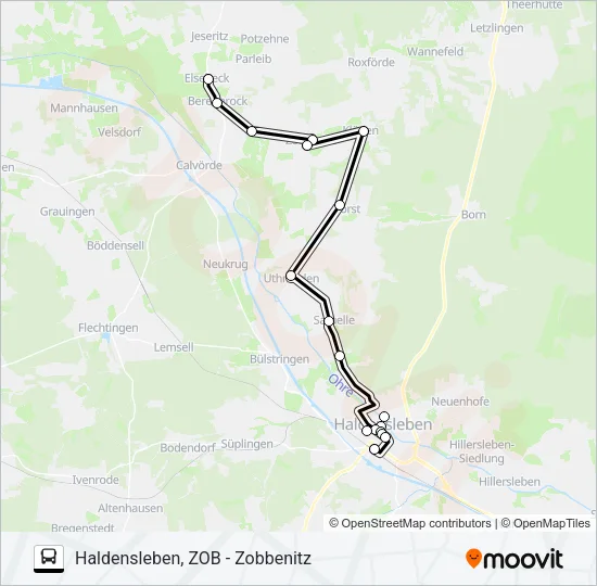 621 Bus Line Map