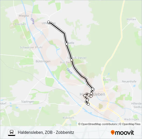 621 Bus Line Map