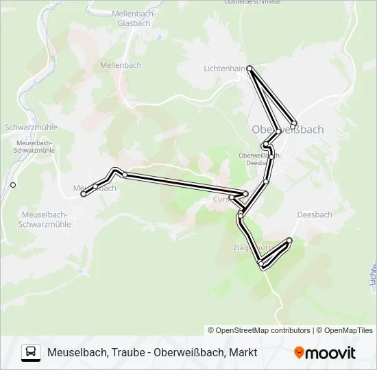 304 Bus Line Map