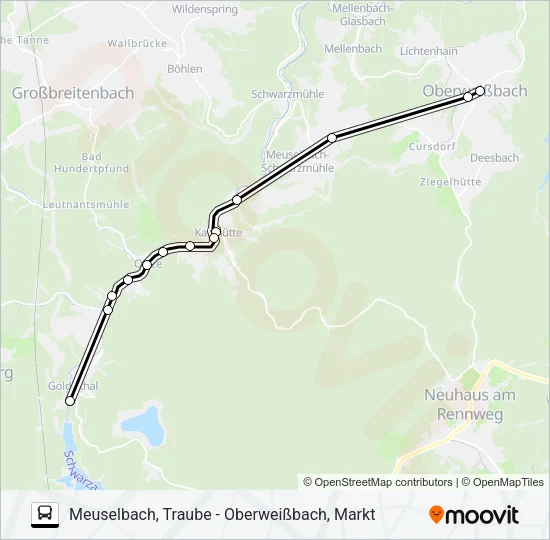 304 Bus Line Map