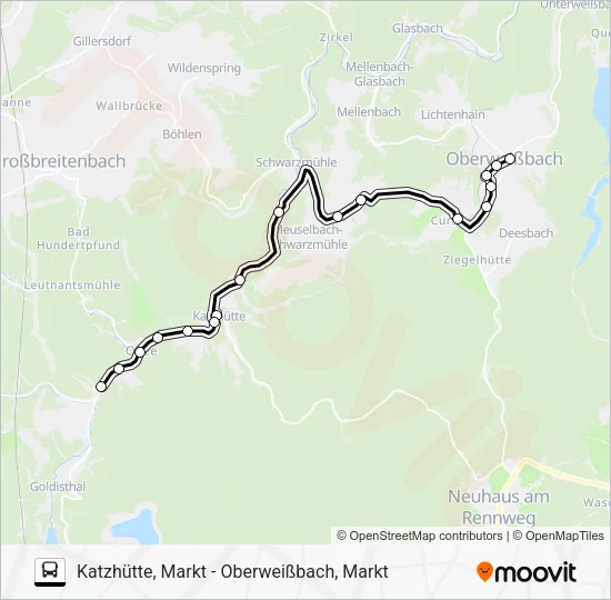 304 Bus Line Map