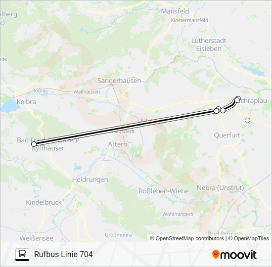 Автобус 704: карта маршрута