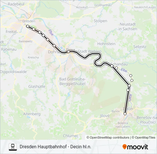 RE20 Train Line Map