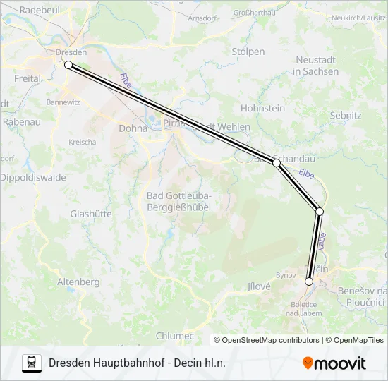 RE20 Train Line Map