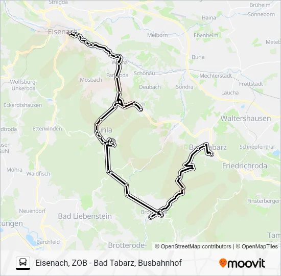 Автобус 142: карта маршрута