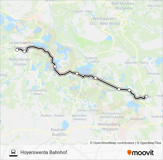 Автобус RB65: карта маршрута