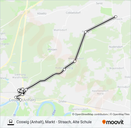 354 Bus Line Map