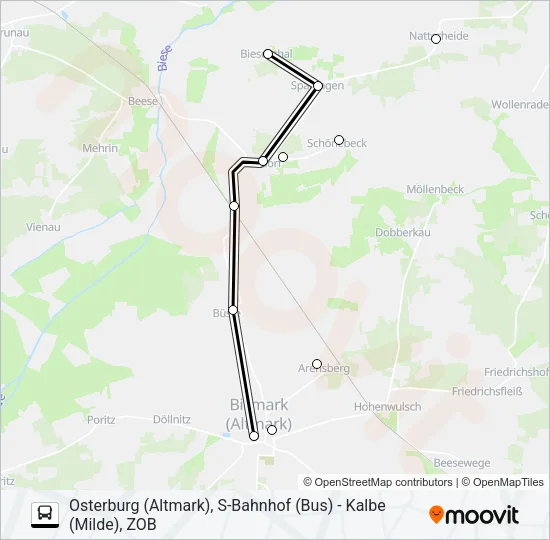 960 Bus Line Map