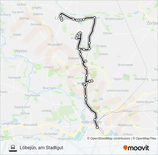 301 Bus Line Map
