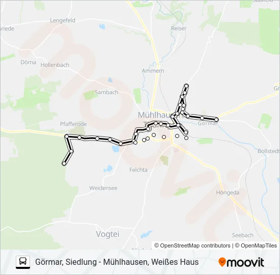 5 Bus Line Map