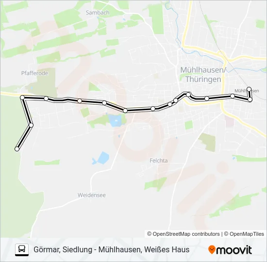 5 Bus Line Map