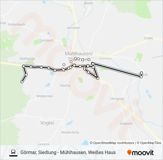 5 Bus Line Map