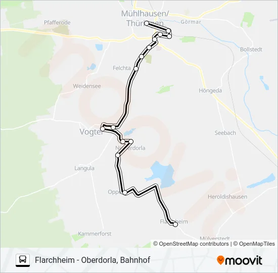 153 Bus Line Map