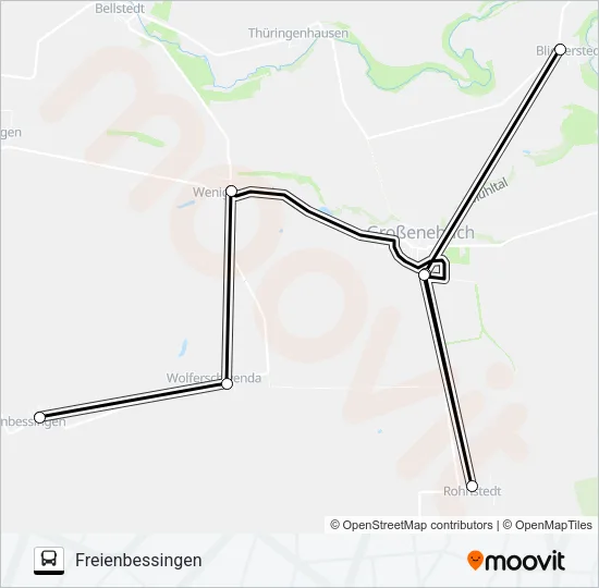 434 Bus Line Map