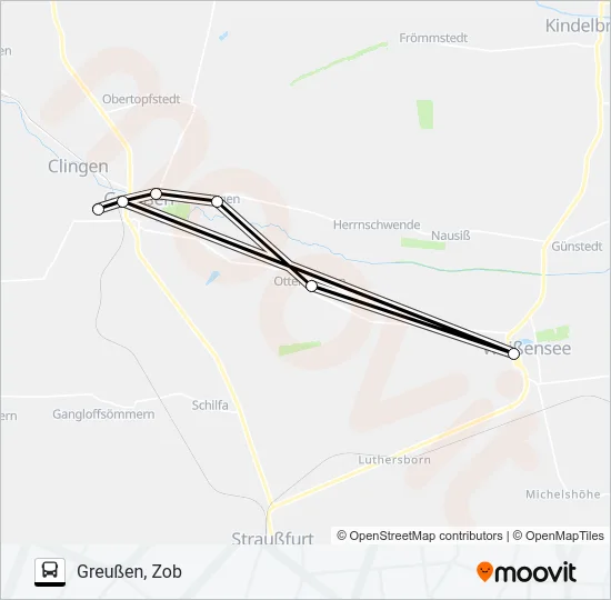 447 Bus Line Map