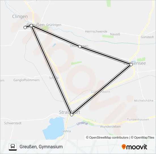 447 Bus Line Map