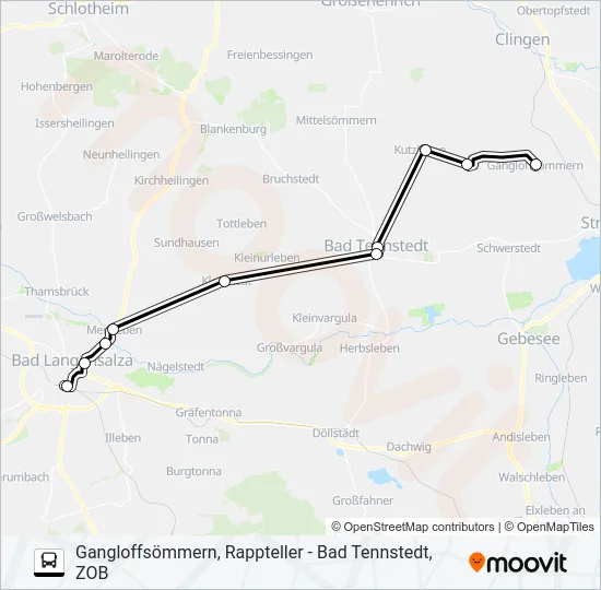 732 Bus Line Map