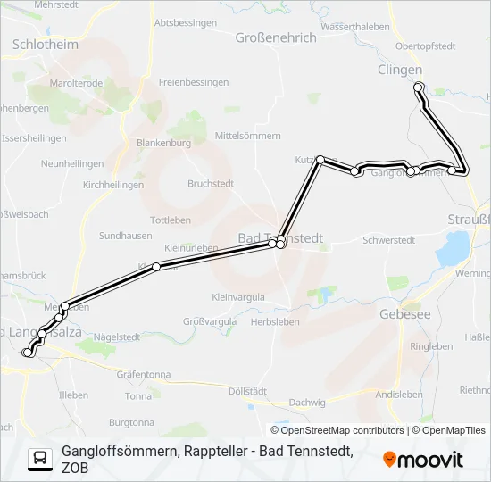 732 Bus Line Map
