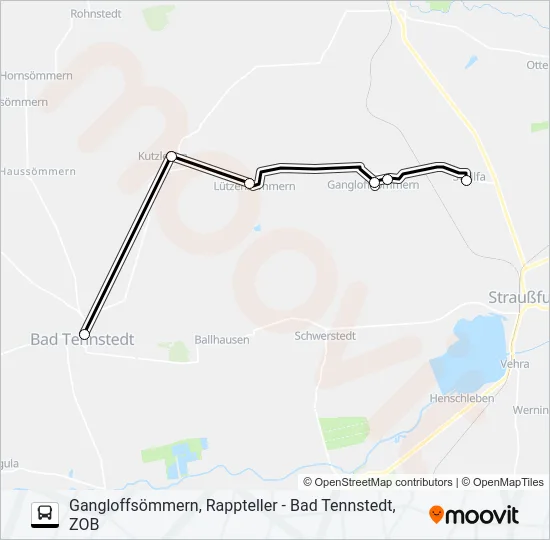 732 Bus Line Map