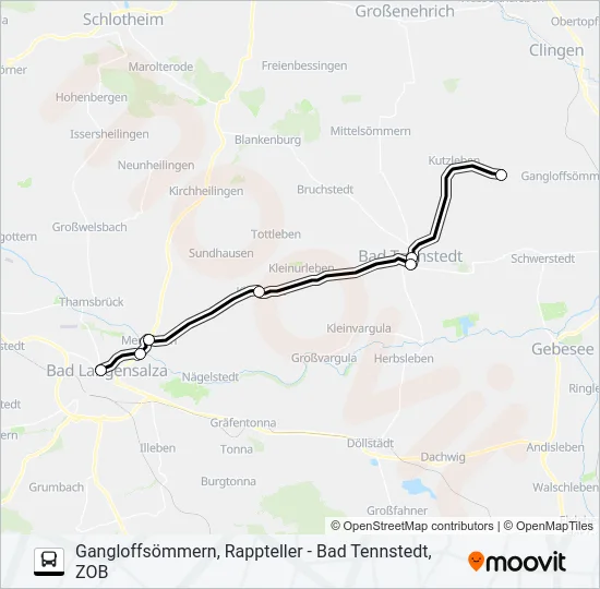 732 Bus Line Map