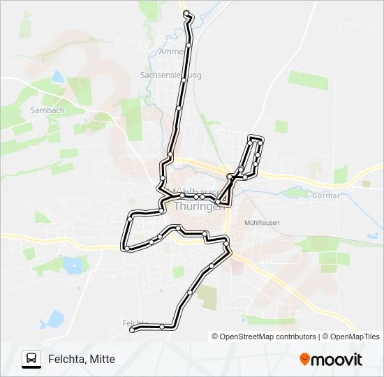 8/1 Bus Line Map