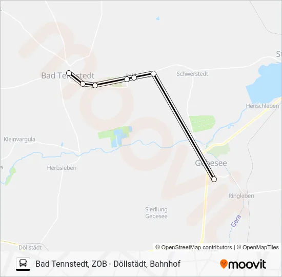 Автобус 735 B: карта маршрута