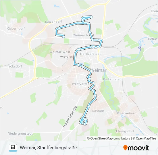 5 Bus Line Map