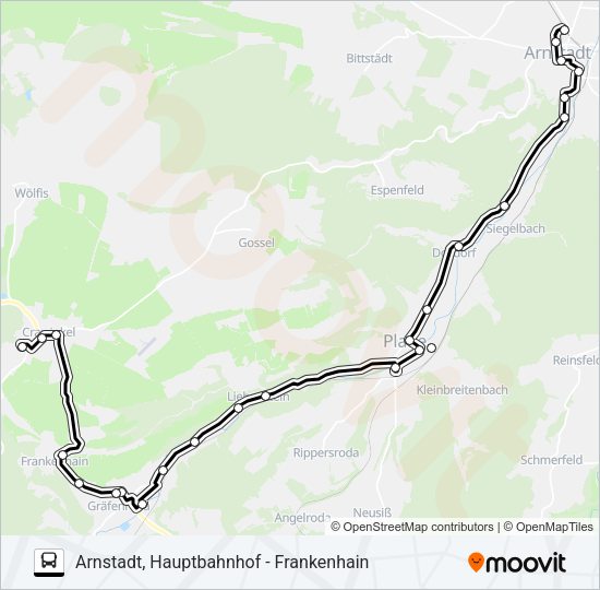 Автобус 352: карта маршрута