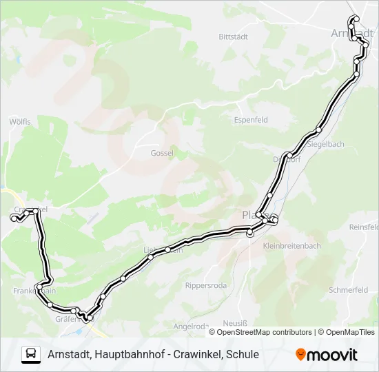352 Bus Line Map