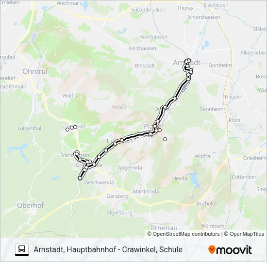 352 Bus Line Map