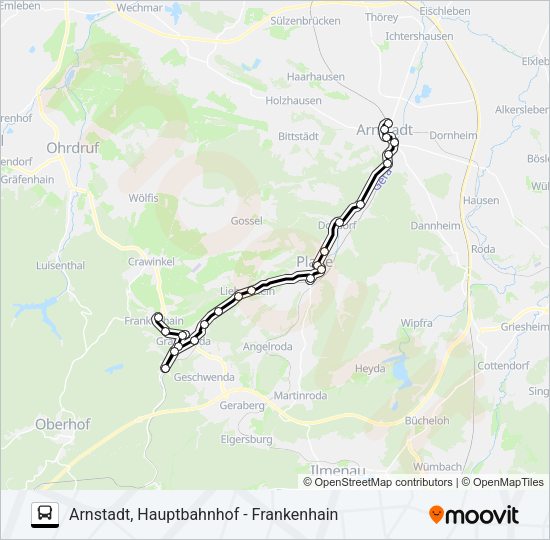 Автобус 352: карта маршрута