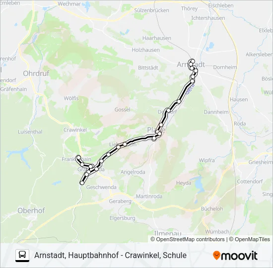 352 Bus Line Map