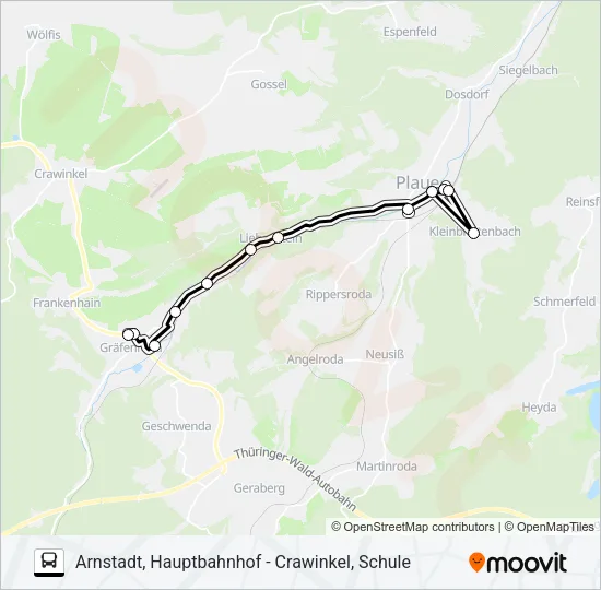 352 Bus Line Map