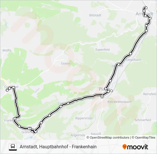 Автобус 352: карта маршрута