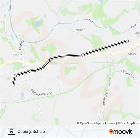 971 Bus Line Map