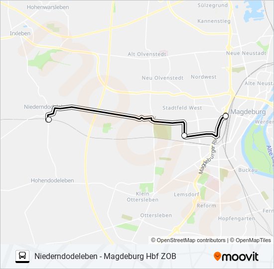 Автобус RB40: карта маршрута