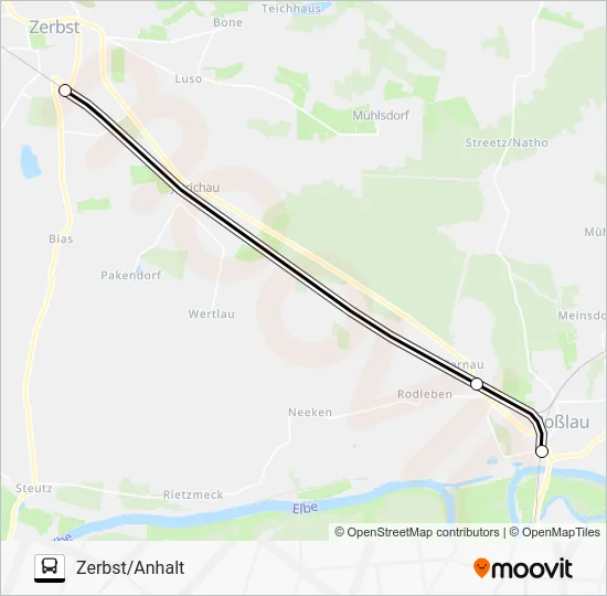 Автобус RE13: карта маршрута