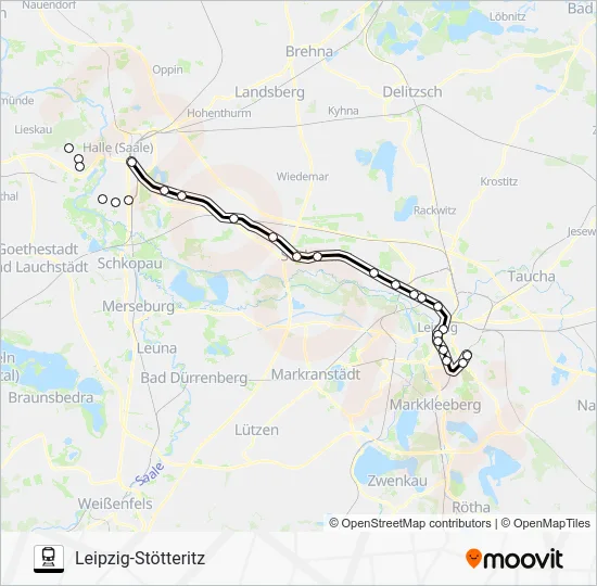 Поезд S3: карта маршрута