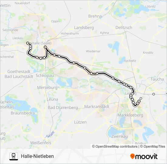 Поезд S3: карта маршрута