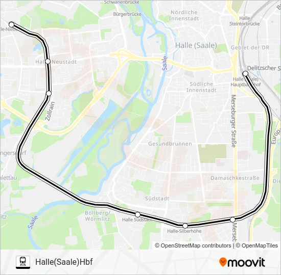 Поезд S3: карта маршрута
