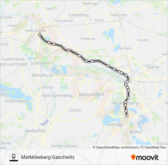 Поезд S3: карта маршрута