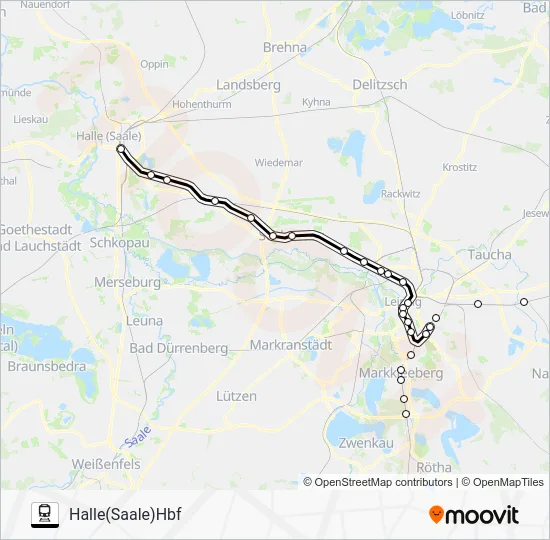 Поезд S3: карта маршрута